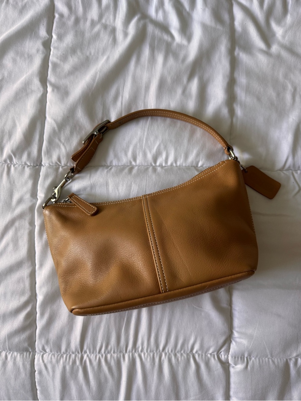 Vintage Coach Tan Legacy Demi Mini Hobo Shoulder Bag
